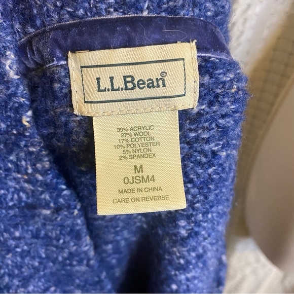 L.L. Bean Swift River Blue Cardigan Sweater Vest Medium - Picture 6 of 8